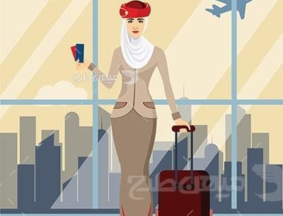 عکس مهماندار هواپیما برای پروفایل