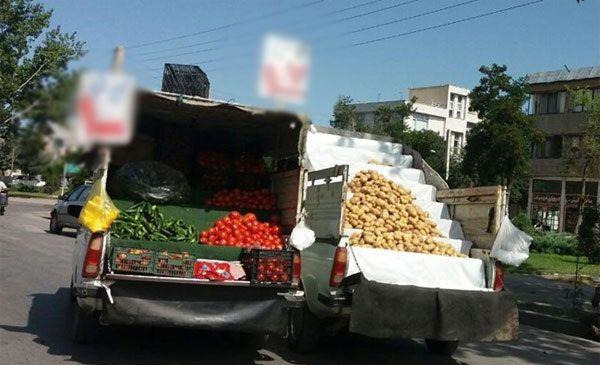 عکس نیسان با بار میوه