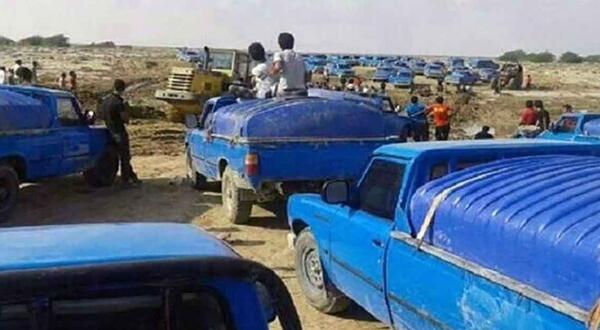 عکس نیسان با بار گازوئیل