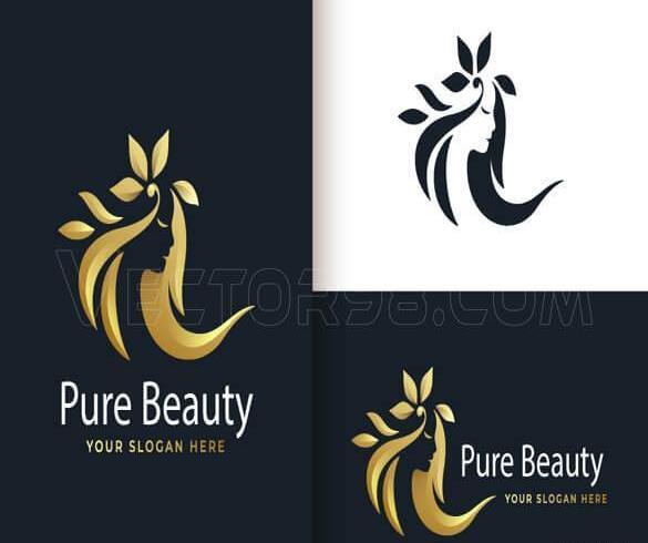 عکس لوگوی طلایی سالن زیبایی