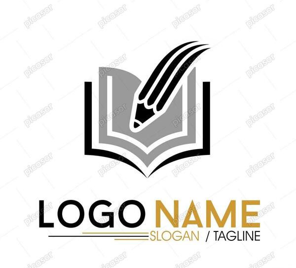 عکس لوگوی کتاب و قلم