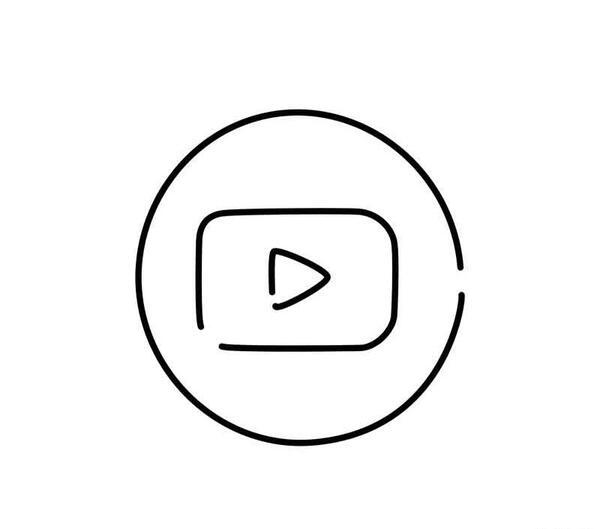 عکس لوگوی یوتیوب سفید