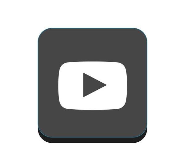 عکس لوگوی یوتیوب سیاه سفید