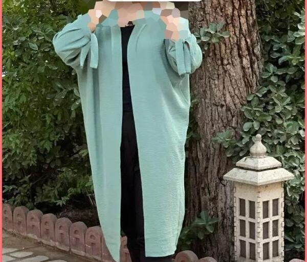 عکس مدل مانتو ابروبادی اشکی جلو باز