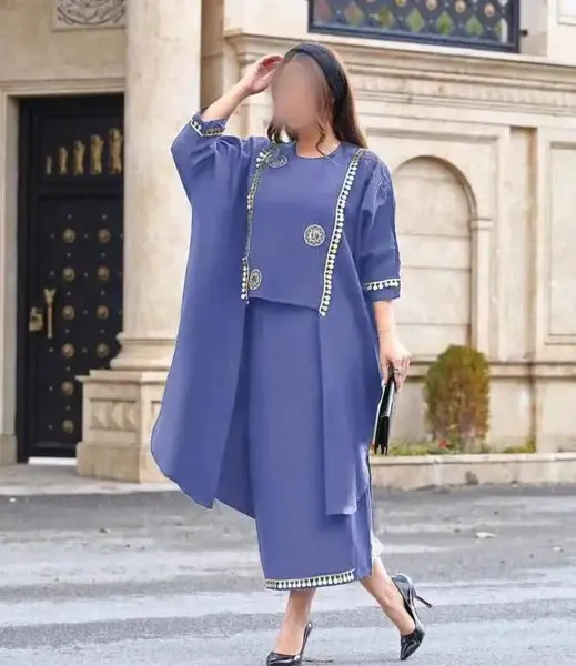 عکس مدل مانتو ابروبادی اشکی جلو باز