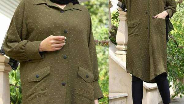 عکس مدل مانتو ابروبادی اشکی مشکی