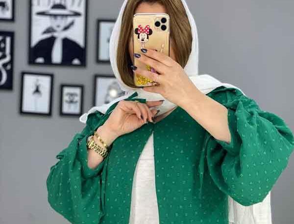 عکس مدل مانتو ابروبادی اشکی مشکی
