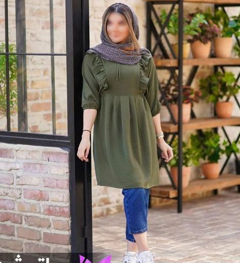 عکس مدل مانتو ابروبادی اشکی جلو بسته