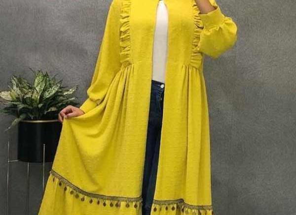 عکس مدل مانتو ابروبادی اشکی جلو بسته