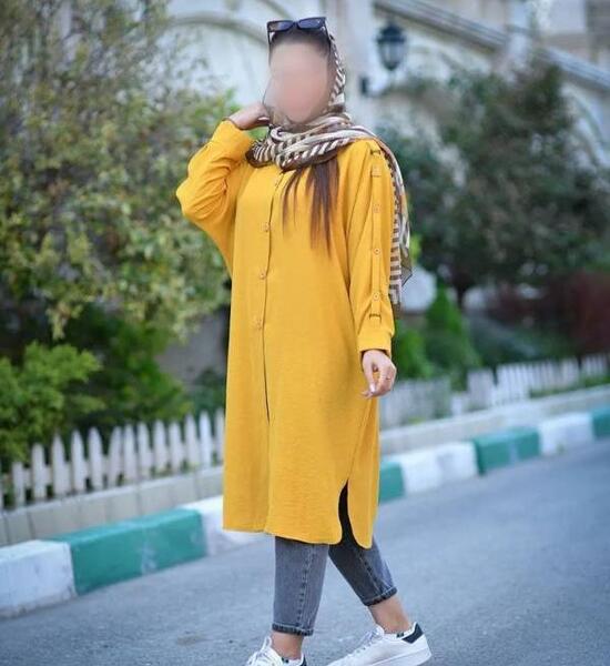 عکس مدل مانتو ابروبادی اشکی بلند