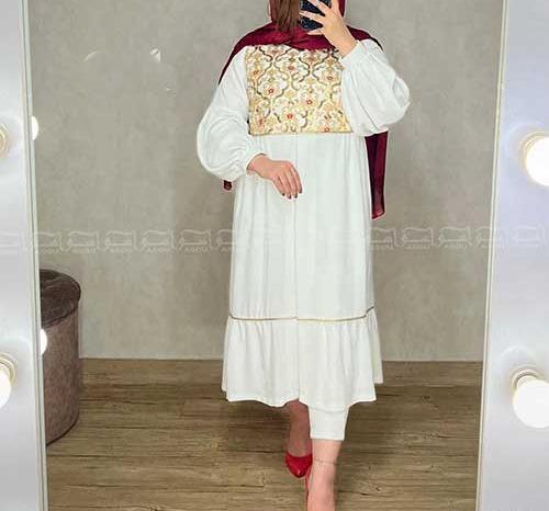 عکس مدل مانتو ابروبادی اشکی بلند
