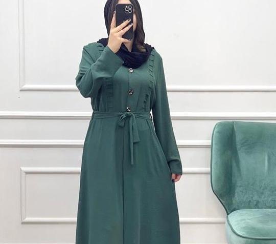 عکس مدل مانتو ابروبادی سبز آبی