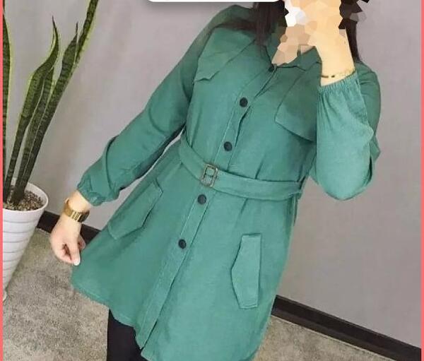 عکس مدل مانتو ابروبادی سبز آبی