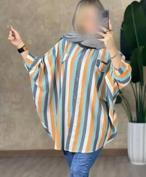 عکس مدل مانتو ابروبادی استین کیمونو