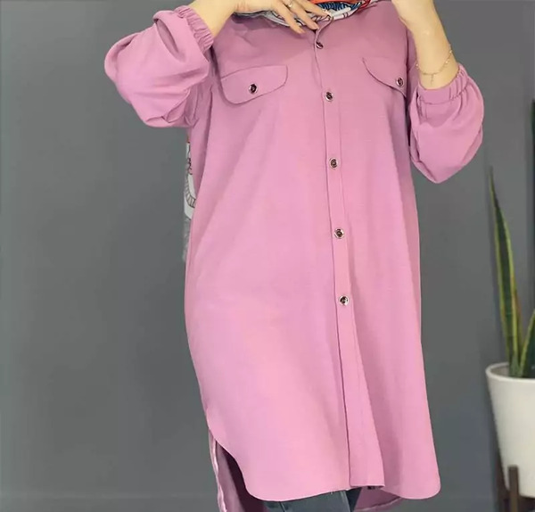 عکس مدل مانتو ابروبادی دکمه دار بچه گانه