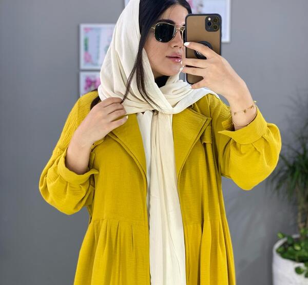 عکس مدل یقه مانتو ابروبادی جلو بسته