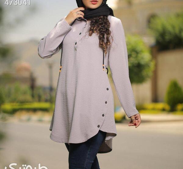 عکس مدل یقه مانتو ابروبادی جلو بسته