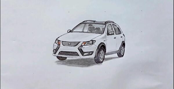 عکس نقاشی ماشین سایپا
