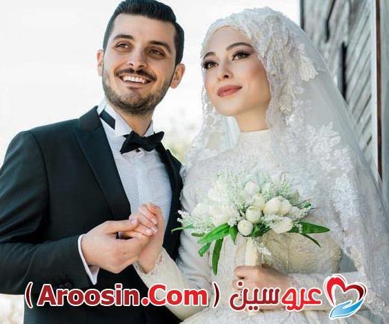 عکس عروس و داماد با لباس سفید