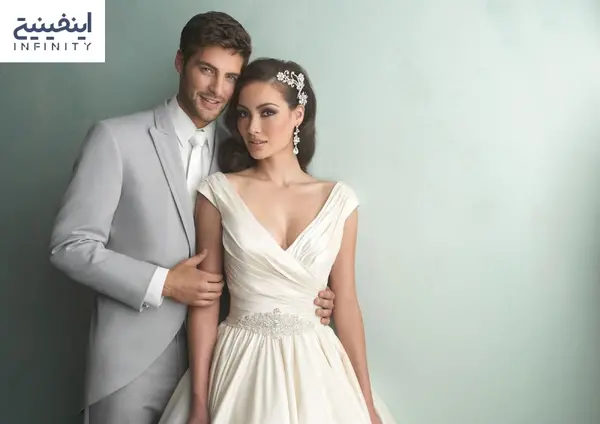 عکس عروس و داماد با لباس سفید