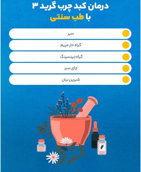 عکس کبد چرب گرید 3