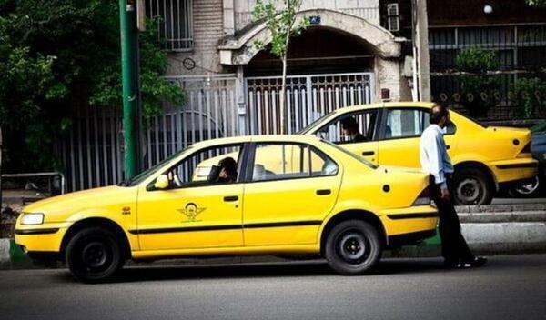 عکس تاکسی پژو زرد