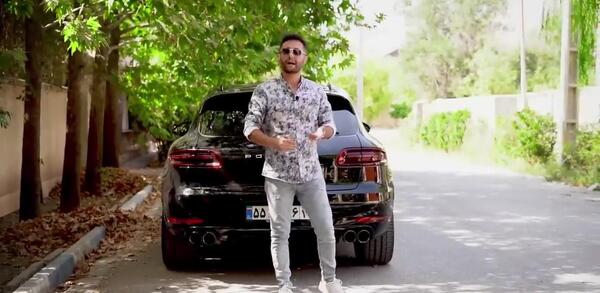 عکس پورشه آلبالویی