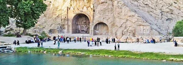 عکس بیستون و طاق بستان