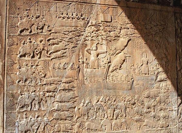 عکس بیستون و طاق بستان