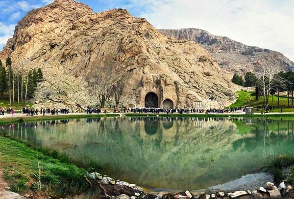 عکس بیستون و طاق بستان