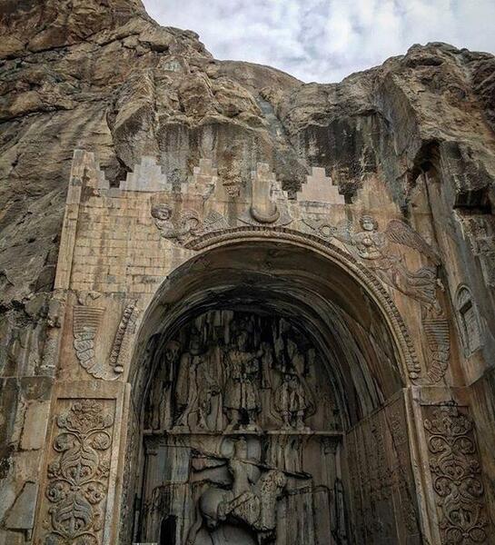 عکس بیستون و طاق بستان