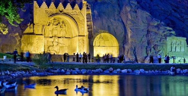 عکس بیستون و طاق بستان