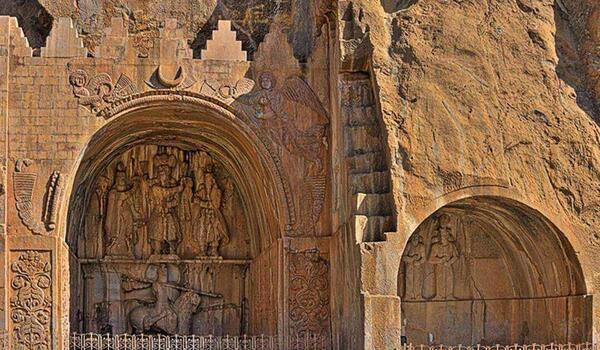 عکس بیستون و طاق بستان