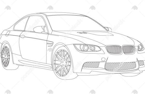 عکس نقاشی آرم بی ام و