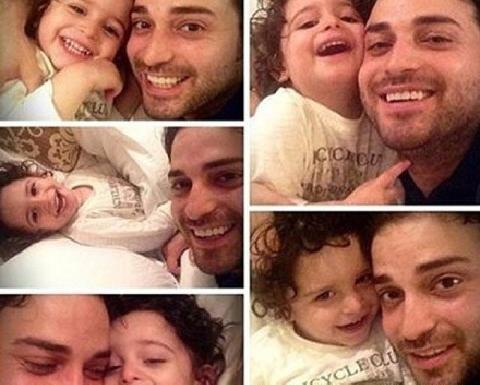 عکس بابک جهانبخش با همسر و فرزندش