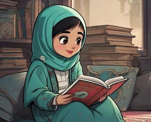 عکس پروفایل دختر در حال درس خواندن