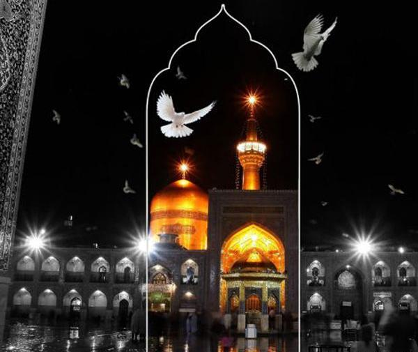 عکس دختر با حرم امام رضا