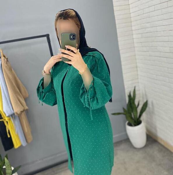 عکس مدل یقه مانتو پارچه ابروبادی