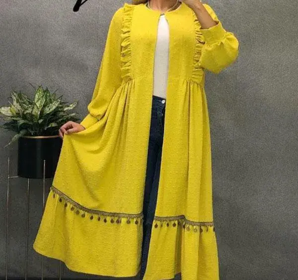 عکس مدل مانتو ابروبادی بلند ساده