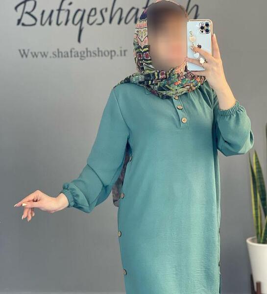 عکس مدل مانتو شلوار ابروبادی جلو بسته