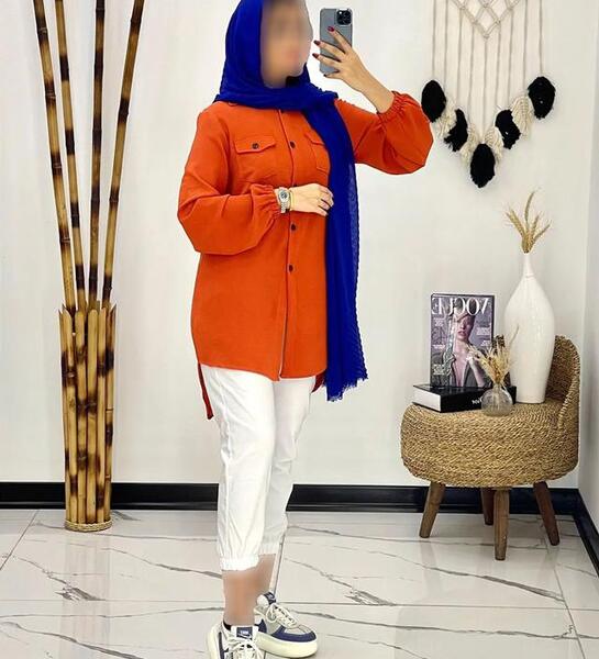 عکس مدل مانتو کتی با پارچه ابروبادی