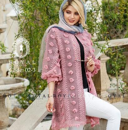 عکس مدل مانتو ابروبادی رنگ کالباسی
