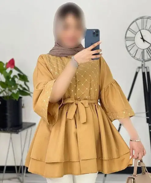 عکس مدل مانتو عروسکی ابروبادی کوتاه