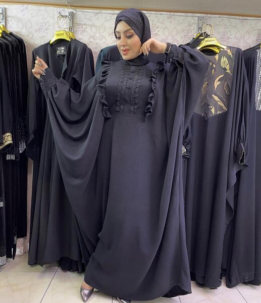 عکس مدل مانتو عبایی با ابروبادی