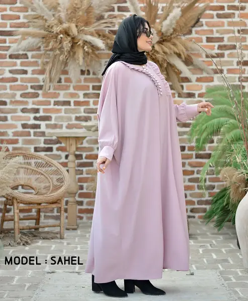 عکس مدل مانتو عبایی با پارچه ابروبادی