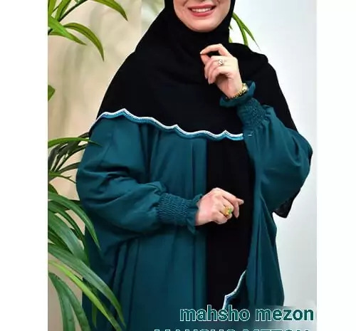 عکس مدل مانتو عبایی با پارچه ابروبادی