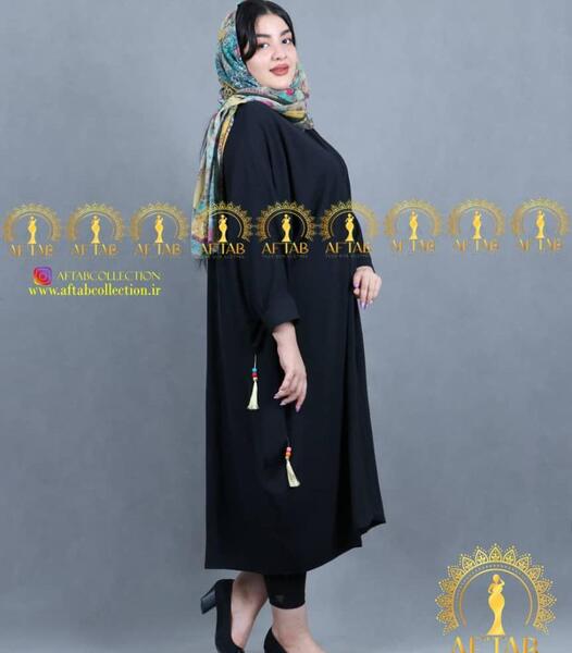عکس مدل مانتو عبایی با پارچه ابروبادی
