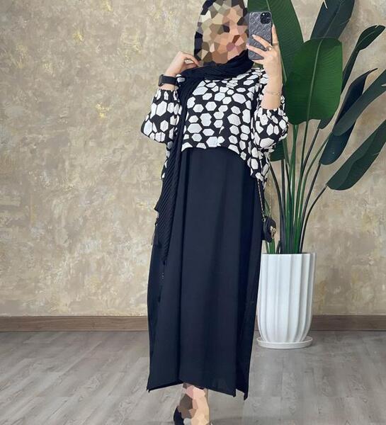 عکس مدل مانتو ابروبادی طرح دار زنانه
