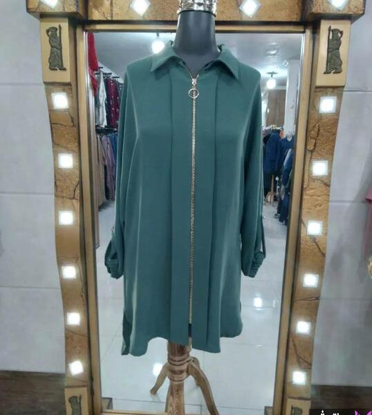 عکس مدل مانتو ابروبادی جلو زیپ دار