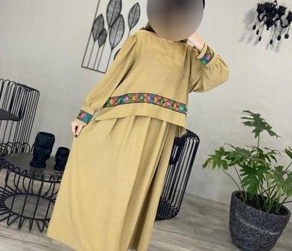 عکس مدل مانتو دو تیکه با پارچه ابروبادی